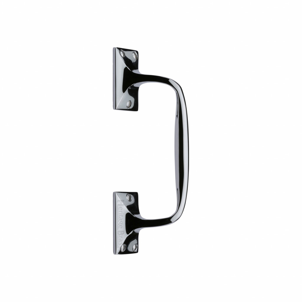 M Marcus Heritage Brass Cranked Design Face Fixing Pull Handle 202mm length